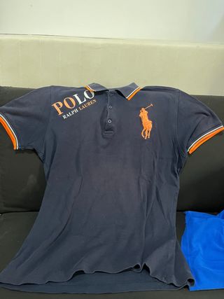 Polo Ralph Lauren Azul Naranja Talla L