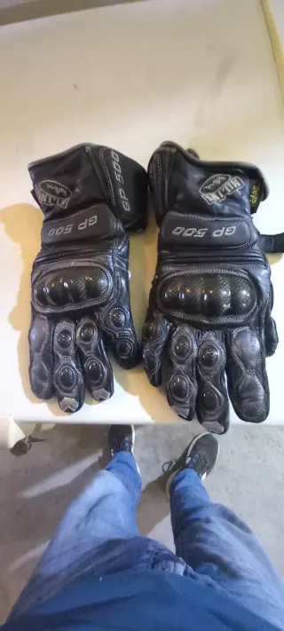 Guantes Moto GP 500 Cuero Protecciones