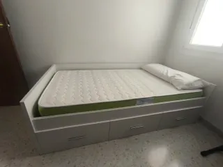 Cama nido con colchones y cajón