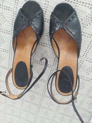 Sandalias de tacón azul