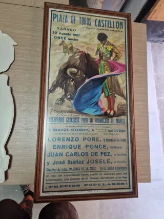Lámina taurina Plaza de Toros Castellón 1987
