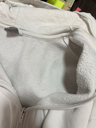 Sudadera blanca PUMA original capucha y cremallera