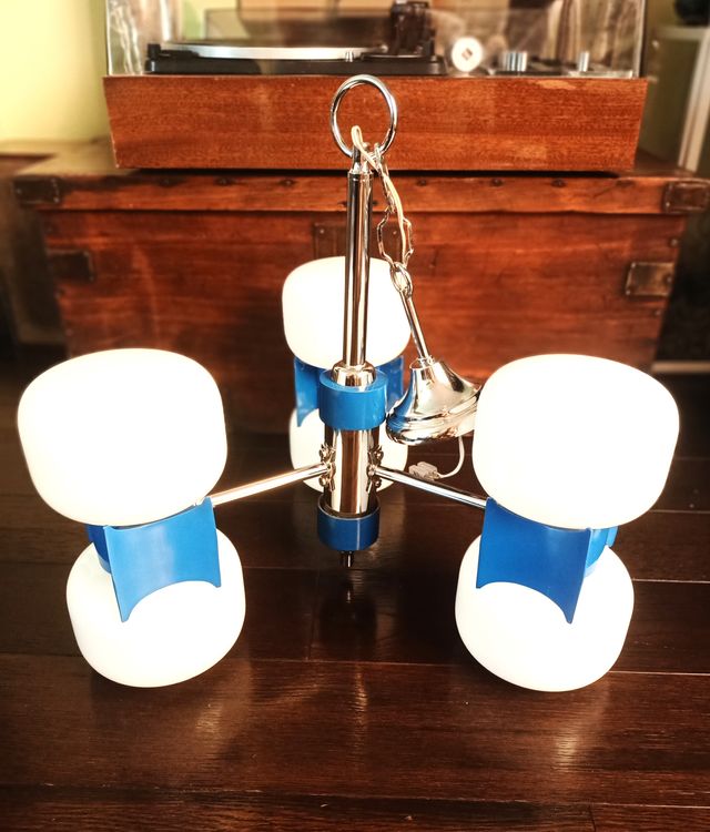 Candeeiro Futurista Space Age 6 Opalines Espanha 70 s