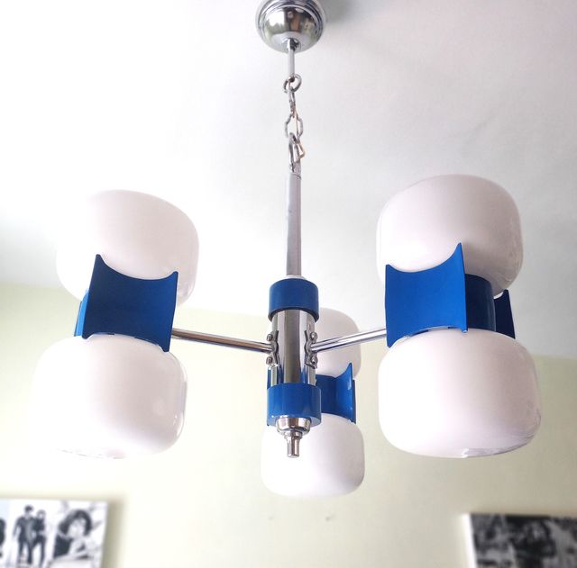 Candeeiro Futurista Space Age 6 Opalines Espanha 70 s