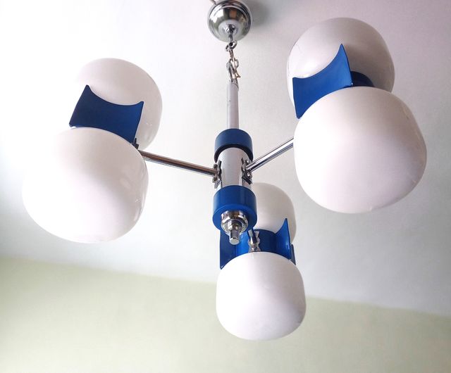 Candeeiro Futurista Space Age 6 Opalines Espanha 70 s