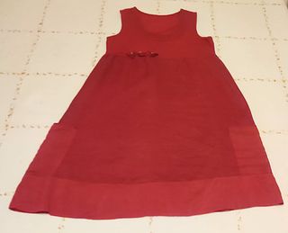 Vestido tirantas rojo lino Talla 42