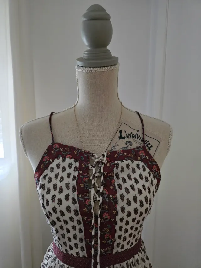 Vestido largo estampado boho