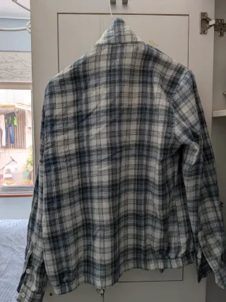 Chaqueta cuadros azul y blanco