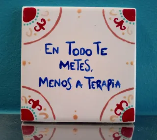 Azulejo pintado a mano Life is more delicious at s