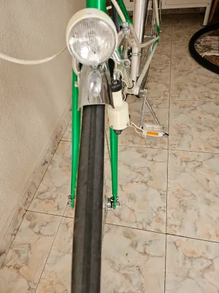 Bicicleta Clásica Verde y Blanca