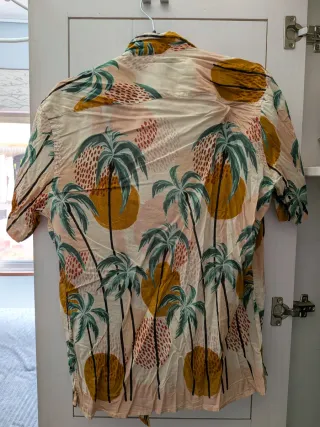 Camisa Zara Estilo Tropical Talla M