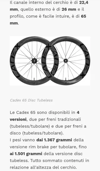 Ruote CADEX 65mm Disc