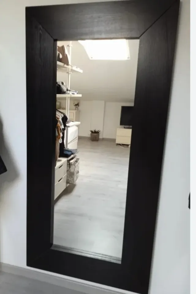 Espejo Marco Madera Negro Ikea