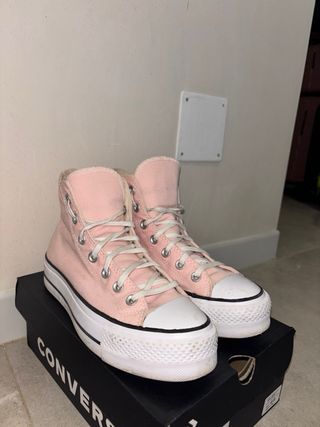 Converse plataforma rosa talla 37.5