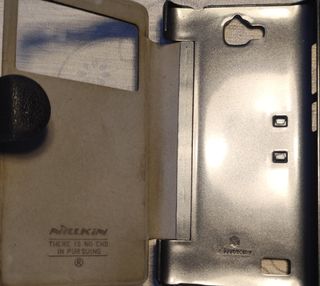 Custodia in pelle nera Nillkin Huawei Honor 3C