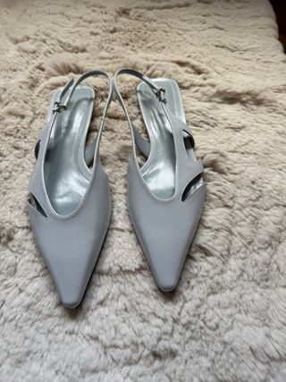 Bailarinas Zara grises y plateadas