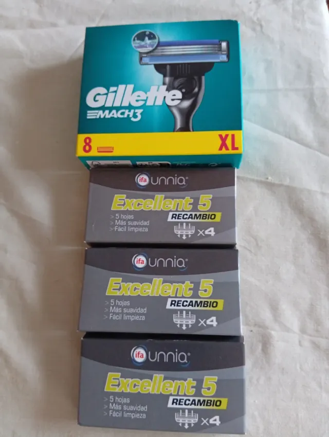 Recambios Gillette Mach 3 y Unnia Excellent 5