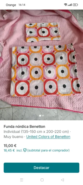 Fundas nórdicas 15 euros cada una