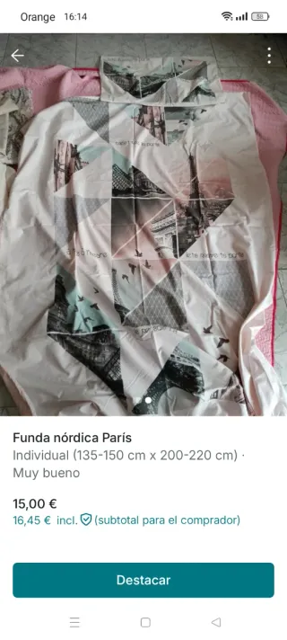 Fundas nórdicas 15 euros cada una