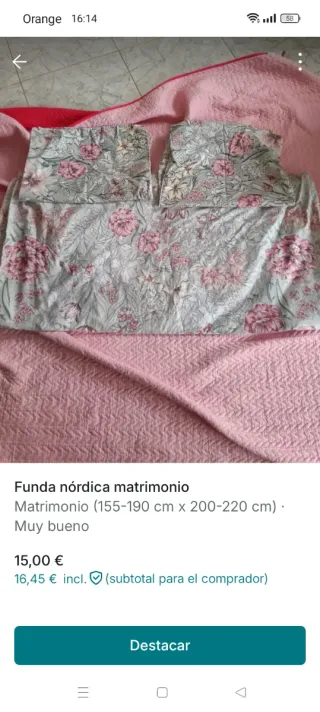 Fundas nórdicas 15 euros cada una