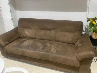 Sofá de 3 plazas marrón