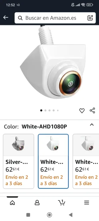 Cámara Trasera AHD P31 Blanca 1080P