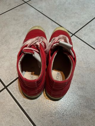 Scarpe Geox rosse tela alte