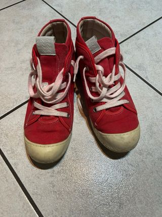Scarpe Geox rosse tela alte