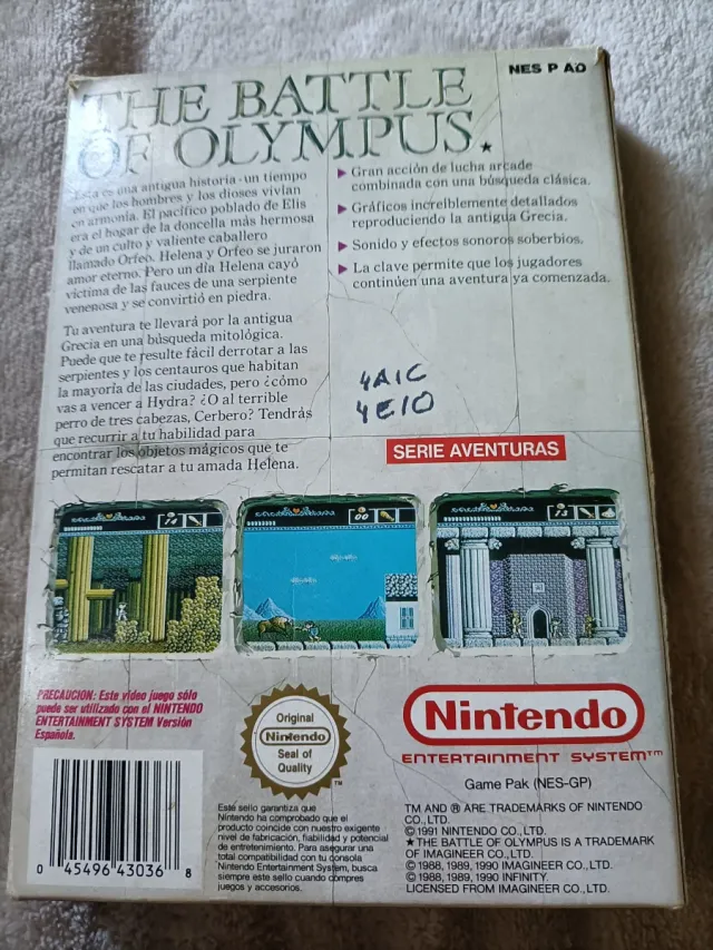 The Battle of Olympus NES - Spanish Version