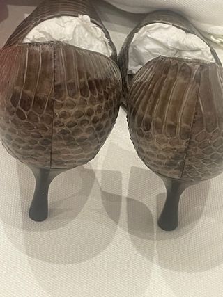 Zapatos Boch Piel Grabada Pitón Marrones
