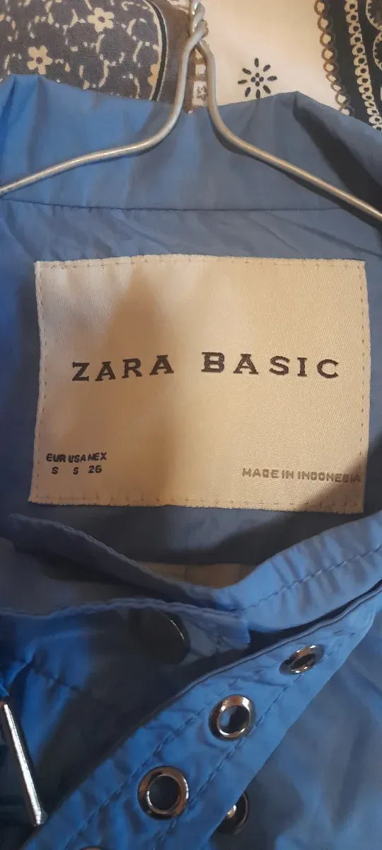 Chubasquero Zara Mujer Azul Talla S