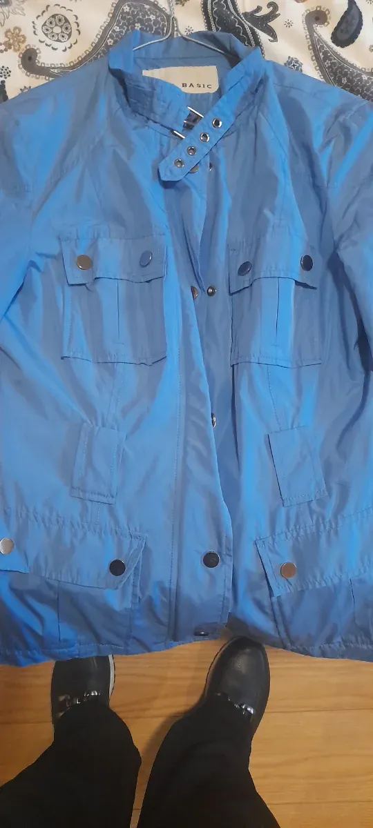 Chubasquero Zara Mujer Azul Talla S