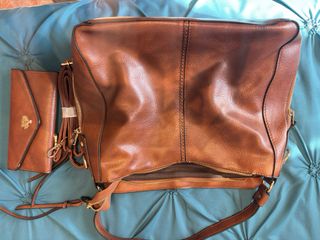 Bolso de mano marrón