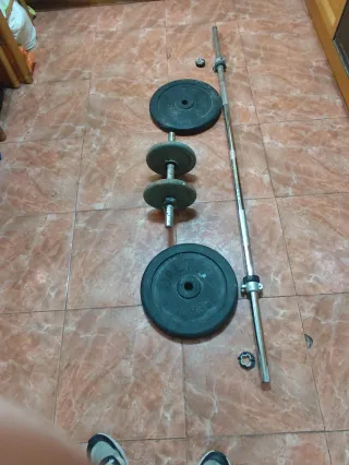 Pesas y Barra Gimnasio