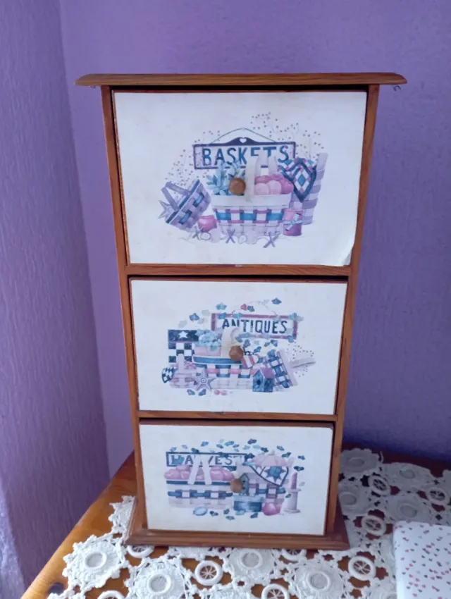 Mueble auxiliar madera 3 cajones