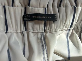 Pantalones palazzo rayas blanco y negro