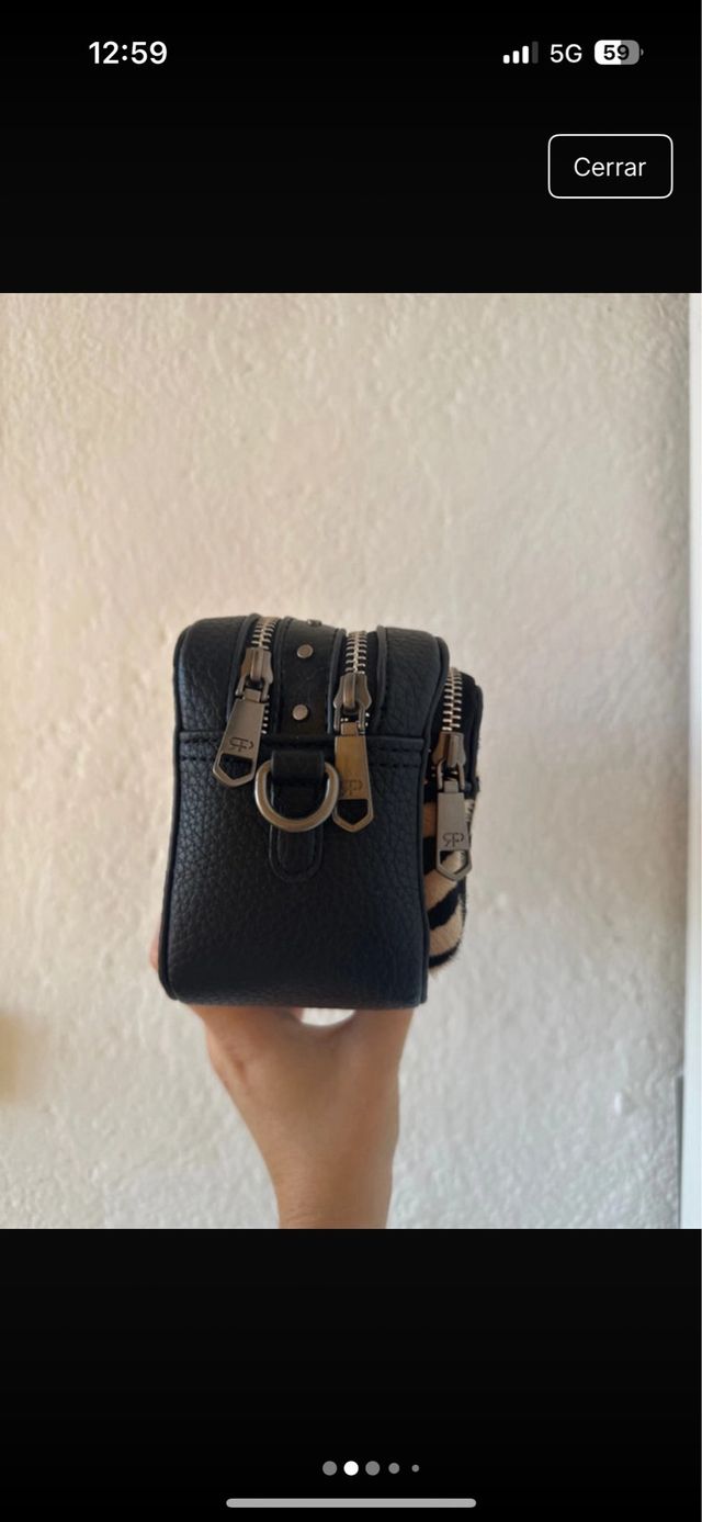 Bolso de piel Parfois estampado cebra