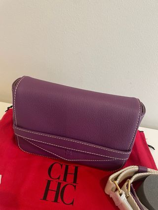 Bolso CH Carolina Herrera Morado Crossbody Blasón