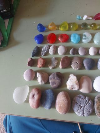 Lote piedras naturales multicolor