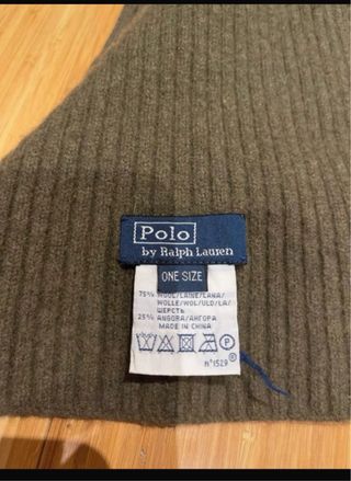 Bufanda Polo Ralph Lauren Verde Oliva 1 mx 19 cm