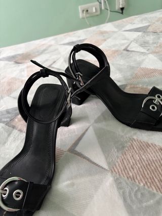 Sandalias tacón Lefties negras