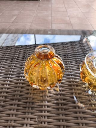 2 Jarrones Murano Naranja