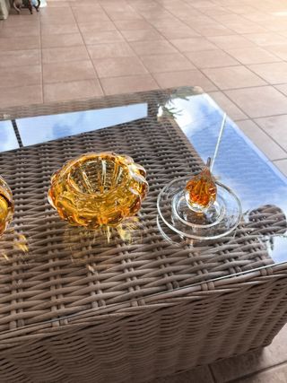 2 Jarrones Murano Naranja
