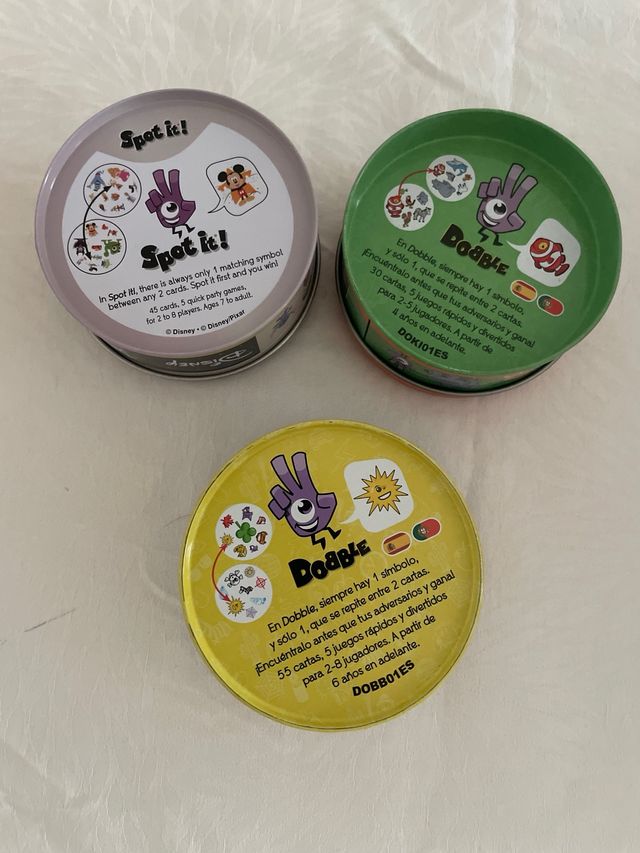 Pack 3 Juegos Spot It! Dobble Disney Juego de mesa