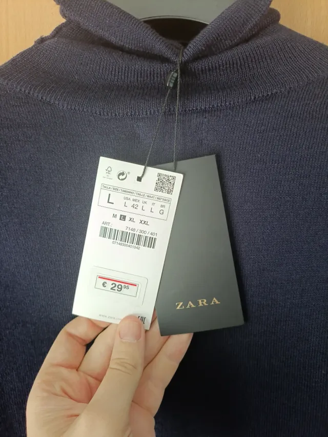 Jersey Zara cuello alto hombre Talla L