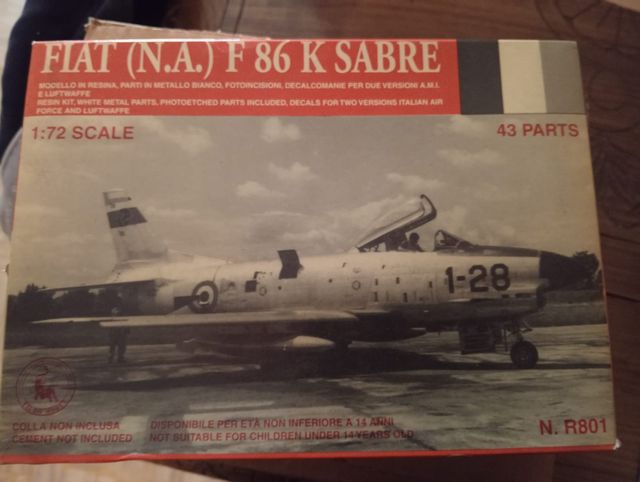 Fiat (N.A.) F-86K Sabre kit montaggio aereo resina