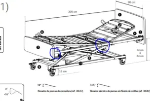 Cama ortopédica hospitalaria casi nueva