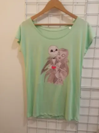 Camiseta oversize Jack y Sally