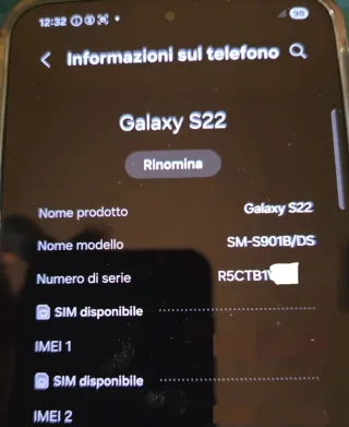 Samsung S22 128GB Grigio
