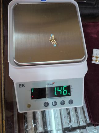 Pendientes Oro Niña Turquesa Tipo Corales 